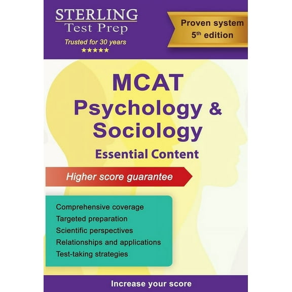MCAT Science Preparation Sterling Test Prep MCAT Psychology & Sociology: Review of Psychological, Social & Biological Foundations of Beha, (Paperback)