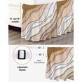 thumbnail image 3 of Beige Ombre Wrap Around Bed Skirts for Queen Bed 16" Drop,Bed Skirt with Adjustable Elastic Belt Dust Ruffle Bed Valance for Bedroom Hotel Modern Geometric Abstract Aesthetic Cream Bed Frame Cover, 3 of 7