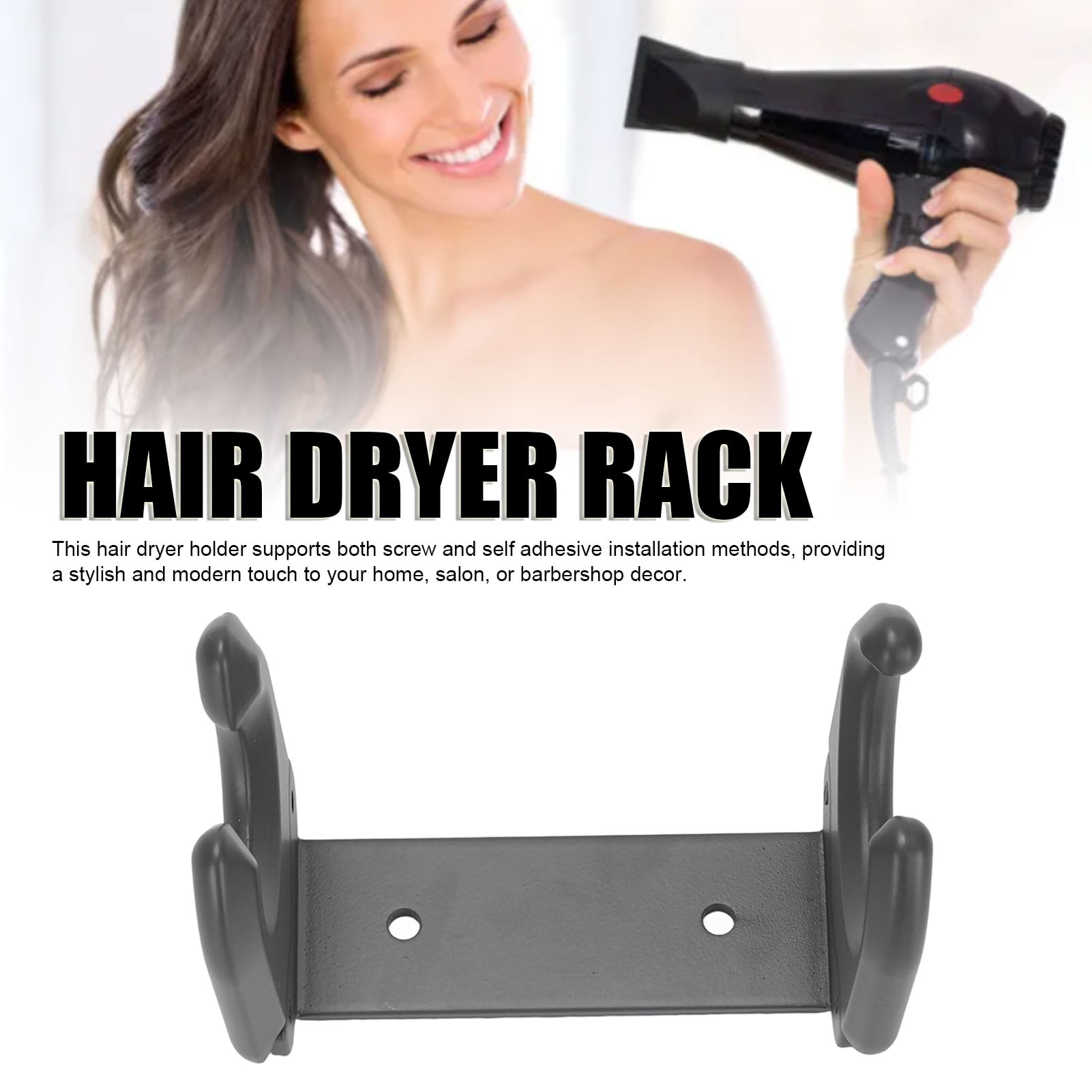 Secador de Pelo Montado en la Pared, Soporte para Secador de Pelo