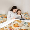 thumbnail image 5 of Manfei Farmhouse Pumpkin Child Bedding Comforter Set, Happy Autumn Harvest Twin Comforter Sets, Maple Leaf Reversible Bedding Set, Breathable Home Decor, 2pcs, 5 of 8