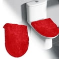 thumbnail image 3 of 1 Pcs Microfiber Toilet Lid Cover, Soft Velvet Toilet Cover Machine Washable Absorbent Comfortable Durable Adjustable Toilets Seat Covers Fits Most Toilets Lids Elastic Bottom Fabric Seat, 3 of 7