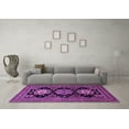 thumbnail image 3 of Ahgly Company Indoor Round Persian Purple Traditional Area Rugs, 4' Round, 3 of 4