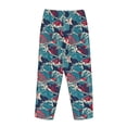 thumbnail image 5 of Daiia Fish In The Wave Women's Sleep Pant with Pockets and Drawstring,Pajama Pants-XX-Large, 5 of 9