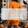 thumbnail image 3 of Dolkfu Halloween Dresses for Women Orange Long Sleeve Crew Neck Halloween Pumpkin Fall Winter Mini Dresses Refreshing Geometric Slim ,L, 3 of 6