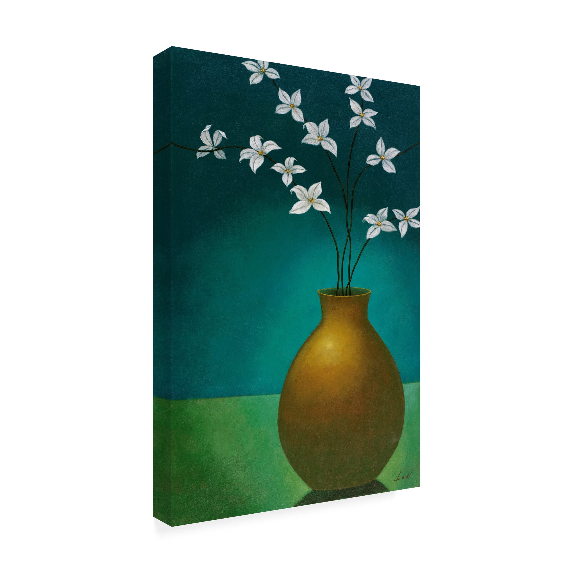 Trademark Fine Art 'Small Floral Vase 3' Canvas Art by Pablo Esteban