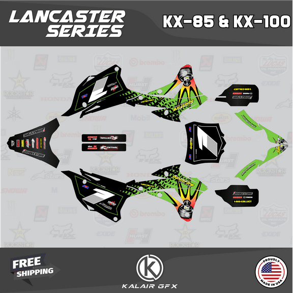 Kalair GFX Graphics Kit for Kawasaki KX85 (2014-2021) Lancaster Series