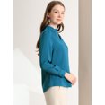 thumbnail image 4 of Dde San Patricio profesional Blusas de gade manlarcon cuello alto elegante pamujer  Azul eléctrico S, 4 of 6