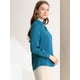 thumbnail image 4 of Dde San Patricio profesional Blusas de gade manlarcon cuello alto elegante pamujer  Azul eléctrico S, 4 of 6