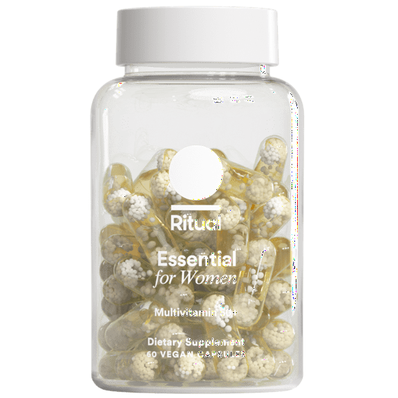 Ritual Multivitamin for Women 50 , Menopause Supplements with Vitamin D3, K2 and Magnesium for Bone Support*, Omega-3 DHA, Vitamin B12, Non-GMO, Mint Essenced, 30 Day Supply, 60 Vegan Capsules