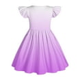 thumbnail image 6 of Spazoro Kids Girls Dresses, Flutter Sleeves with Gradient Color 2025 New Style Round Neck Princess Dress for Child Girls Purple Size 3 T, 6 of 7