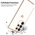 thumbnail image 3 of for Samsung Galaxy S23 Ultra 5G Case Heart Plating Electroplate Luxury Elegant Case Camera Protector Soft TPU Shockproof Protective Corner Back Cover Galaxy S23 Ultra 5G Case -White, 3 of 11