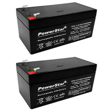 2 Pack - PowerStar 12V 3.3Ah Replacement Battery for APC Back UPS ES 350