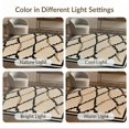 thumbnail image 7 of ODIKA 6'x9' Ultra-Soft Area Rug, Grid Geometric Lattice Neutral Checkered Border Frame Farmhouse None Washable, Bare feet friendly, Silk-Touch for Guest Room, Bedroom, 7 of 7