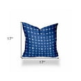 thumbnail image 3 of HomeRoots 17" X 17" Blue And White Blown Seam Gingham Throw Indoor Outdoor Pillow, 3 of 5
