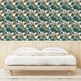 thumbnail image 3 of Ambesonne Botanical Peel & Stick Wallpaper for Home, Space Vibes Floral Print, 13"x36", Dark Teal and Pale Rose, 3 of 5