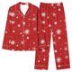 thumbnail image 2 of Puyaiuu Women 2 Piece Christmas Satin Pajama Set Cute Print Long Shirt Loose Shorts Matching Set Loungewear Gift, 2 of 5