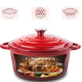 thumbnail image 4 of Enamel Cast Iron Oven, Small Heavy-Duty Pot with Lid, Enamel Pot for Stew, Braise, Bake & Everyday Cooking, Oven Safe up to 500° F, Durable Casserole Cookware, 4 of 6