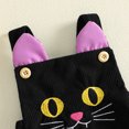thumbnail image 6 of Cjfdfy Newborn Baby Boy Girl Halloween Outfit Romper Black Cat Costume With Ears Tail Sleeveless Halloween Overall Romper Infant My First Halloween Corduroy Fall Winter Outfit, 6 of 9
