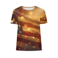 thumbnail image 5 of GERsome Women's 4th of July Short-Sleeve Crewneck T-Shirt American Flag Patriotic Tops USA Flag Stars Stripes Loose Fit Summer Tee S-5XL, 5 of 5