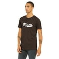 thumbnail image 2 of Daxton Adult Unisex Tshirt Miami Script with Florida Vertical on the Back, Brown White, M, 2 of 3