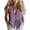 Purple, variant on Staron Summer Blouses for Women Vintage Linen Button Down Shirt V-Neck Short Sleeve Loose Casual Comfy Tunic Top, Purple M