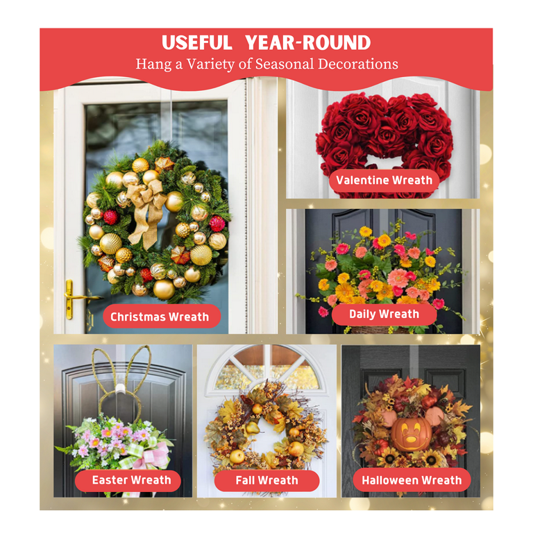 FSSTAM (2)Round Metal Wire Wreath Frame 18 inch, Large Frames