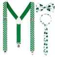 thumbnail image 4 of 2 pajaritas de trébol con estampado dorado para festival, accesorios de fotos para el Día de San Patricio (blanco), 4 of 7