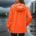 thumbnail image 6 of Womens Raincoats Lightweight Waterproof Windproof Adjustable Windbreaker Rain Jackets Hooded with Pockets Plus Size Rain Coats, 6 of 6