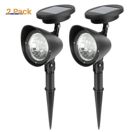 Mainstays Solar Powered Black LED Landscape Spot Light 20 Lumens 1 2 and 4 Pack Walmart
