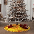 thumbnail image 4 of Rateoe 3D Sunflowers Pattern Christmas Tree Skirt with Ties , Christmas Tree Decorations, Farmhouse Christmas Decor Xmas Holiday Decorations-30", 4 of 6