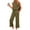 Army Green, variant on Two Piece Set for Women Travel Clothing Sets Sleeveless Mock Neck Tops Wide Leg Crop Pants Vacation Beach Classy Lounge Set Black XS