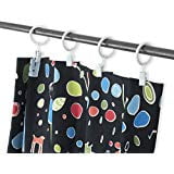 Curtains With Rings KAO Mart 10 Piece Set Decorative Small Curtain Rings 1 Interior Diameter Stylish Black Finish with Removable C ()