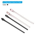 thumbnail image 3 of Uxcell Glasses End Tips Eyeglass Anti Slip Ear Sock Pieces Tube Sleeve Soft Model 3, Black Clear Pink 4 Pairs, 3 of 5