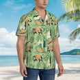 thumbnail image 3 of Picia Indian elephant Pattern Men's Hawaiian Shirt – Soft Cotton Regular Fit Short Sleeve Shirt, Casual Beach Shirt for Summer, Vacation, and Outdoor Wear,X-Large, 3 of 7