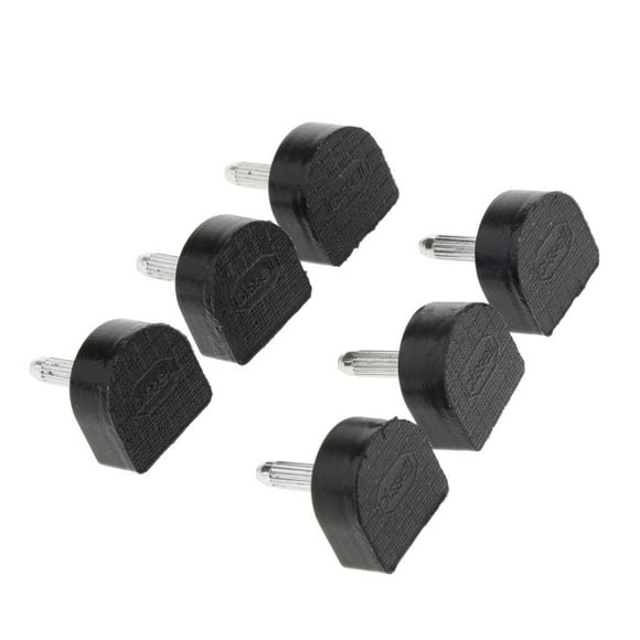 Paquete de 6 puntas de tacón alto para mujer Tapones para Tacos protectores Tacos de goma para tacones Negro