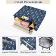 thumbnail image 3 of FORMRS Womens Corduroy Tote Bag Crossbody Shoulder Purse Handbag with Detachable Strap, Navy Blue Anchors Pattern, 3 of 7