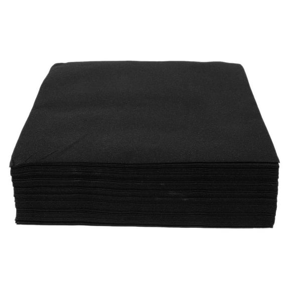 WHAMVOX 25pcs Party Paper Napkins Disposable Party Black Napkins for Weddings and Family Gathering