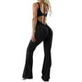 thumbnail image 2 of NMMUED Workout Jumpsuits for Women, Pilates Outfits for Women, Sleeveless Jumpsuits for Women, Backless Jumpsuit for Women, Black L, 2 of 5