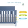 thumbnail image 4 of Fisher-Price Meadowbrook 4-in-1 Convertible Baby Crib by Dream On Me, Blue, 4 of 10