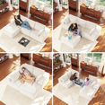 thumbnail image 2 of LazySunsets Modular Sectional Boneless Couch, Chenille Tufted Sectional Couches for Living Room, No Assembly L Shape Cloud Sofa with Throw Pillows & Storage Side Pocket (White), 2 of 8