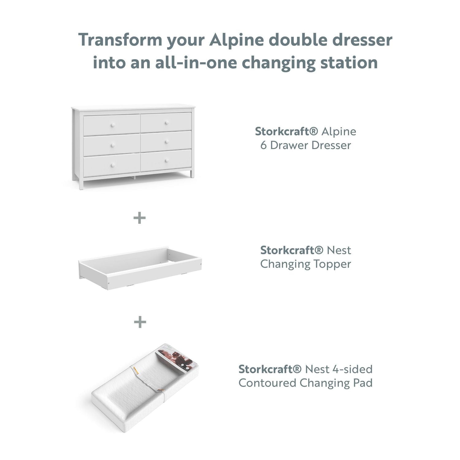 Storkcraft Alpine 6-Drawer Double Dresser