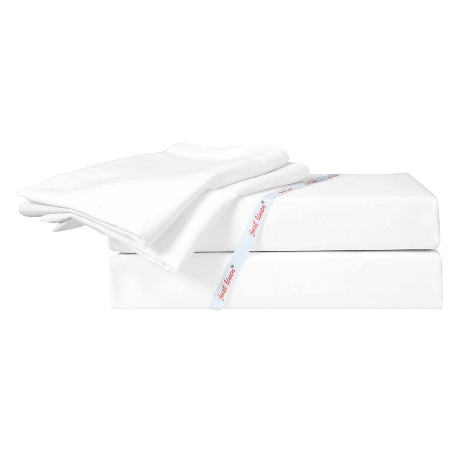 Just Linen Hotel Linen Collection, 300 TC 100 Cotton Sateen, Solid