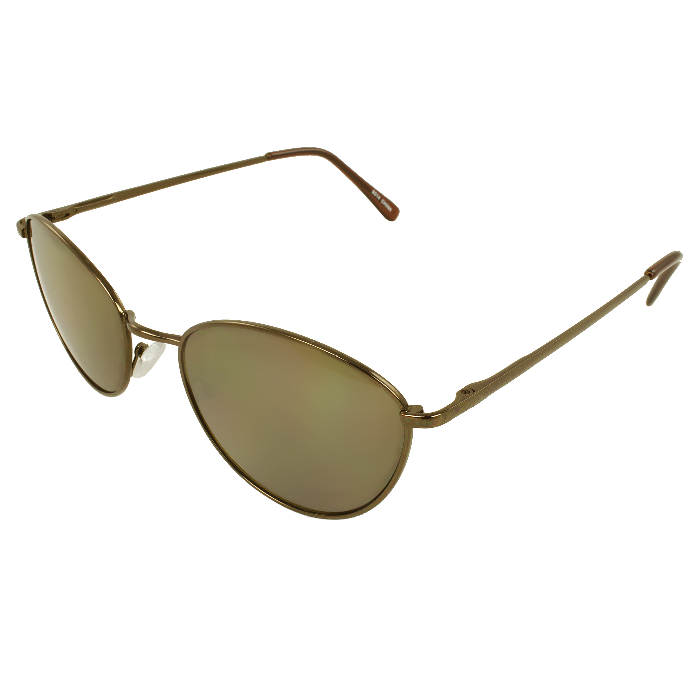 Retro Oval Fashion Sunglasses Brown Frame Brown Lenses for Women and