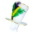thumbnail image 3 of Mardi Gras Bride Hat - Mardi Gras Women Outfit Hat - New Orleans Party Hat -Carnival Costume Hat - Festival Outfit Hat - Mardi Gras Dress Hat, 3 of 4