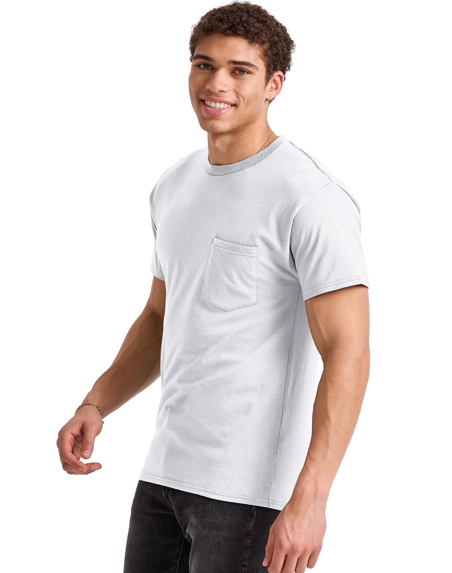 Hanes Essentials Men's Short Sleeve Pocket T-Shirt, 100% Cotton&nbsp;