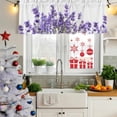 thumbnail image 5 of Spring Purple Lavender Curtain Valances for Windows, Kitchen Valance Window Treatments Panel 2 Pack, Pastoral Botanical Floral Botanical Rod Pocket Short Curtains for Bathroom Bedroom 54 x 18 Inch, 5 of 8