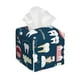 thumbnail image 1 of Balery Dental Porta Pañuelos de Cuero con Estampado – Funda Moderna Cuadrada para Caja de Pañuelos, Dispensador 5x5x5'', 1 of 7