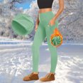 thumbnail image 2 of ZOIGHDA Leggings for Women with Pockets High Waisted Full Length Slim Fitted Soft Yoga Pants for Workout Athletic Daily(Green,Medium), 2 of 9