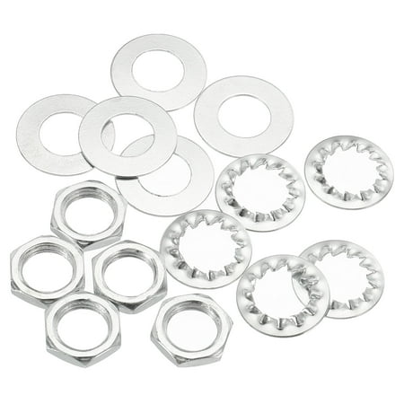 

Uxcell 1/8IP Screw Thread Hex Fasteners Lamp Pipe Threaded Lock Nuts with Washers 150 Pack