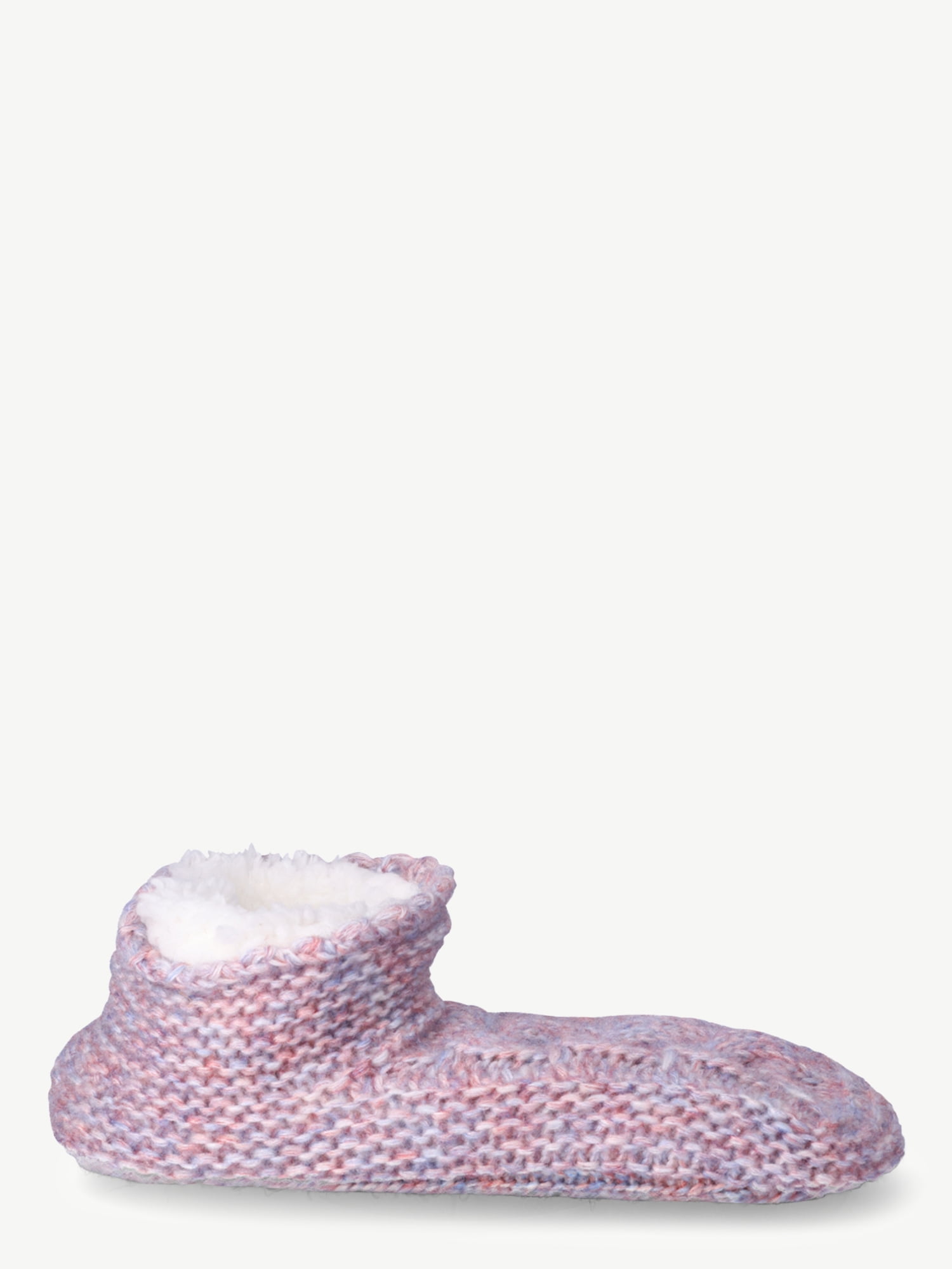 Joyspun Women's Knit Slipper Sock Booties, 1-Pack, One Size
